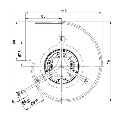 Centrifugaalventilator EBM voor pelletkachels Anselmo Cola, Cadel, Deville, Edilkamin, Evacalor, Ferroli, MCZ, Moretti Design, La Nordica, Palazzetti, Sicalor e.a., debiet 390 m³/h - Productenvergelijking