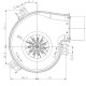 Rookafzuigventilator LN2 Natalini voor pelletkachels Maximale luchtstroom 160 m³/u | Ventilatoren en blazers | Pelletkachel onderdelen |