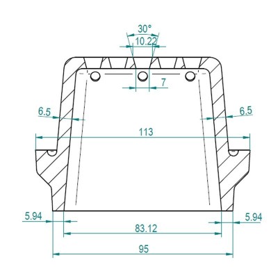 Gietijzeren branderpot voor pelletkachel, 113 x 93 mm - Branderpot voor pelletkachel