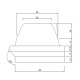 Gietijzeren branderpot voor pelletkachel, 165 x 106 mm | Vuurpotten | Verbrandingskamer |