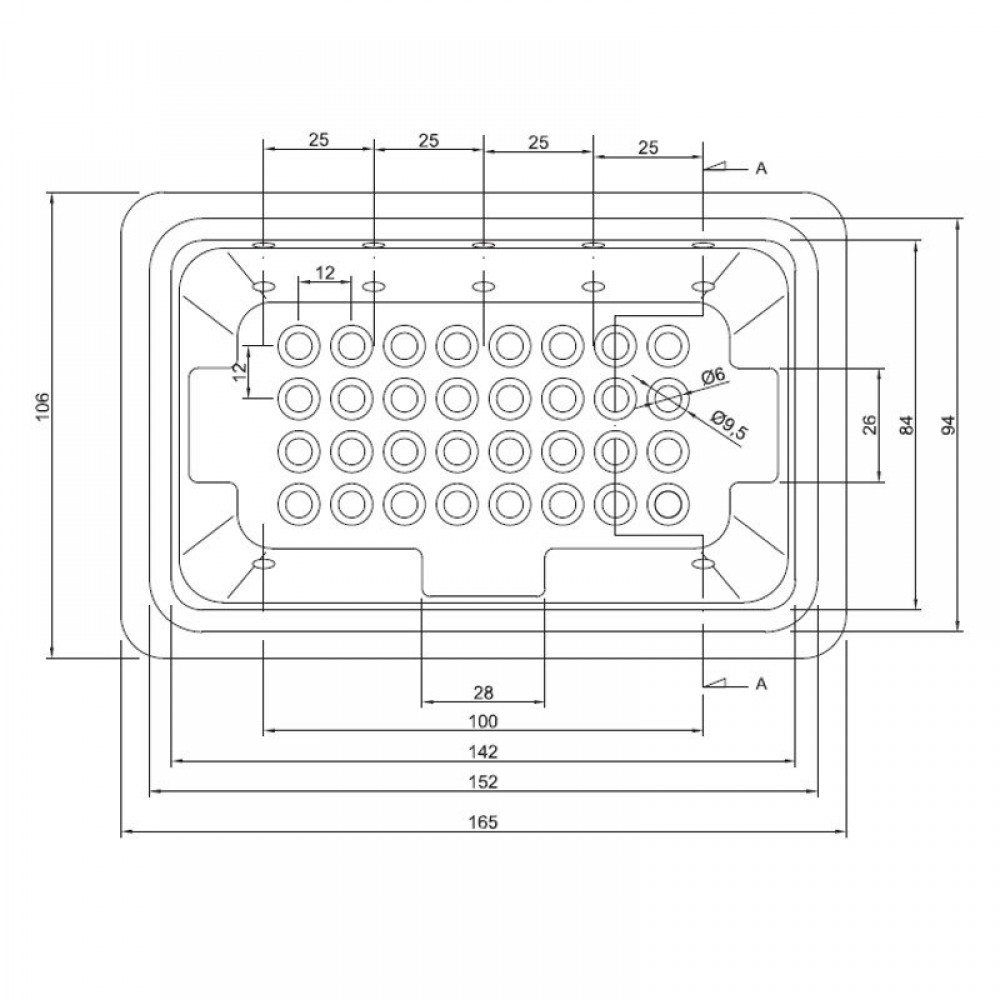Gietijzeren branderpot voor pelletkachel, 165 x 106 mm | Vuurpotten | Verbrandingskamer |