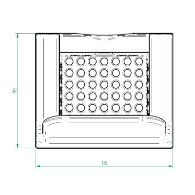 Gietijzeren branderpot voor pelletkachel, 118 x 99 mm - Branderpot voor pelletkachel