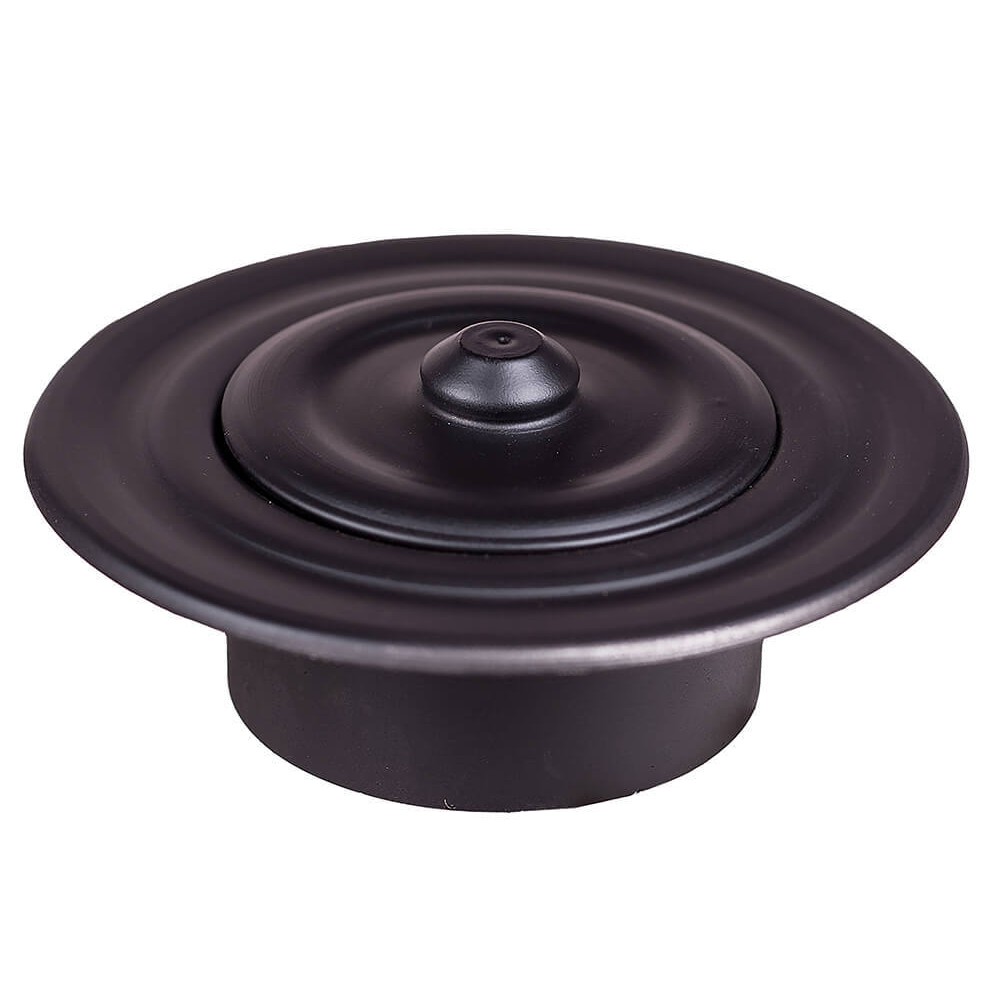 Rozet kachelpijp voor pelletkachel, Diameter 80mm, Zwart | Rookkanal voor pelletkachels | Schoorstenen |