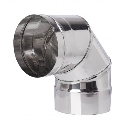 Bocht kachelpijp 90°, RVS AISI 304, Ф100 - Productenvergelijking