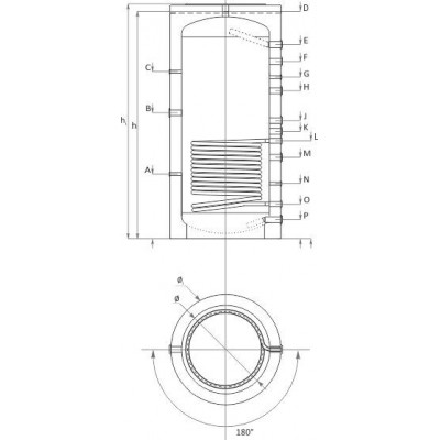 Buffervat Sunsystem, Model PR 300, Capaciteit 300L, Eén warmtewisselaar spoel, Tank - Productenvergelijking