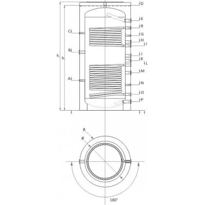 Buffervat Sunsystem, Model PR2 300, Capaciteit 300L, Twee warmtewisselaar spoelen Tank - Productenvergelijking