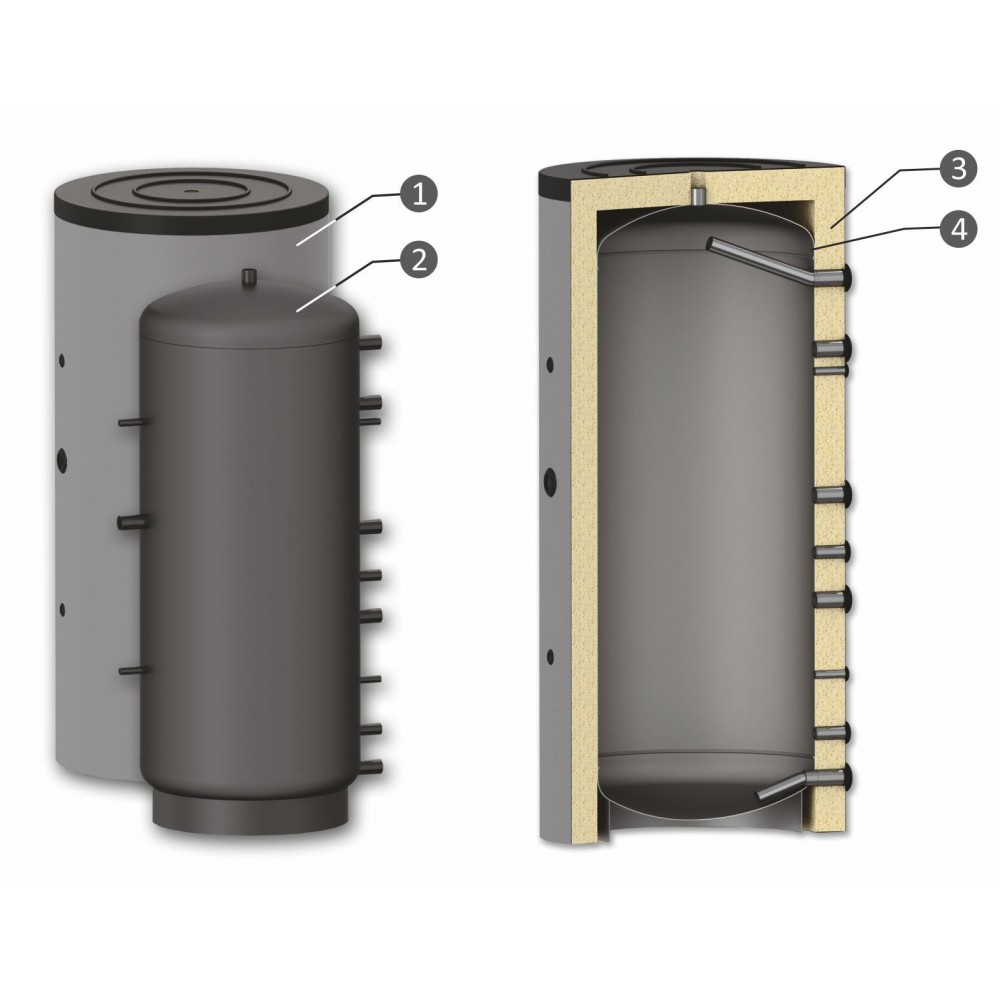 Buffer Tank Sunsystem, Model P 5000, Capacity 5000L, Industrial Vessel | Buffer Tanks | DHW Cylinders & Buffers |