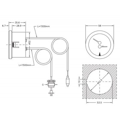 Capillary thermomanometer Cewal, Thermoplastic case - Productenvergelijking