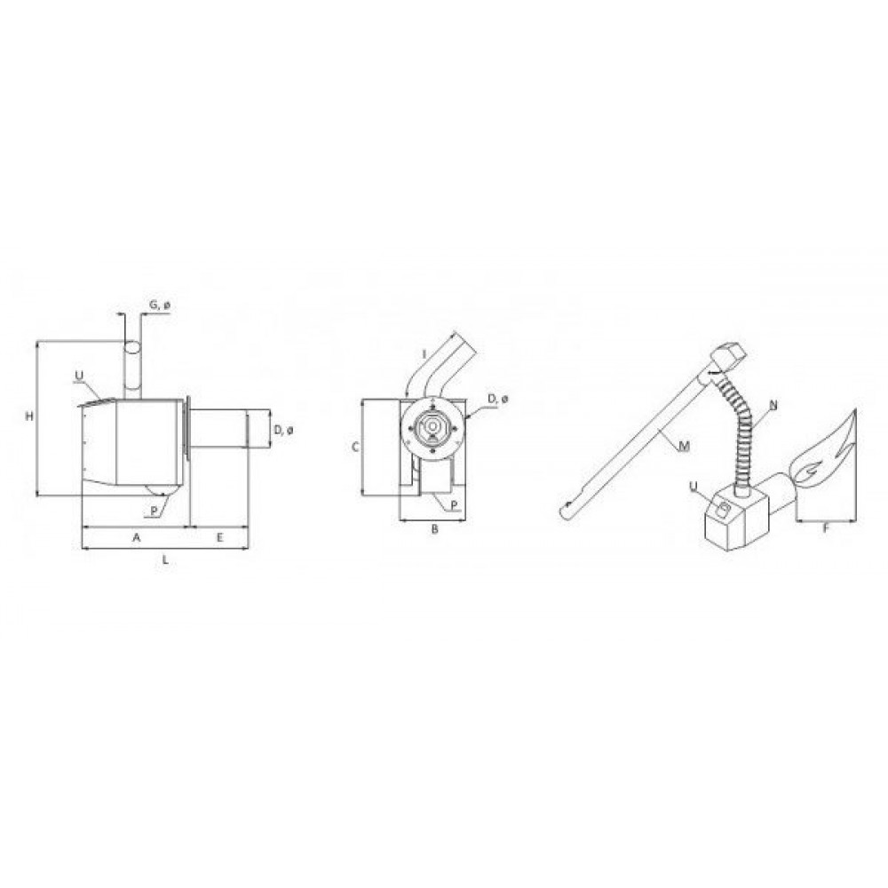 Pellet brander BURNiT Pell 90, 30-90kW | Pellet branders | Pellets |