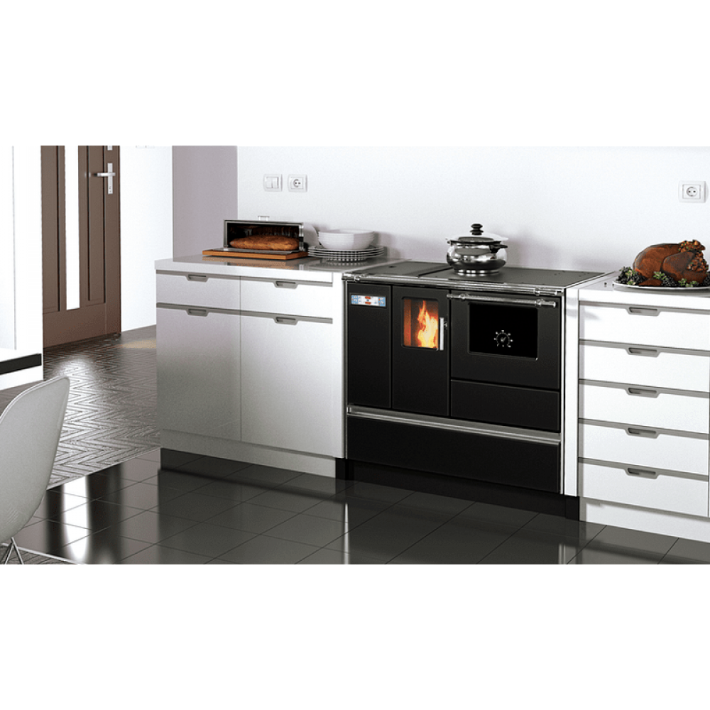 Pelletfornuis Alfa Plam Alfa 90 Pelet Antraciet, 8.18kW | Pellet fornuizen | Pellets |