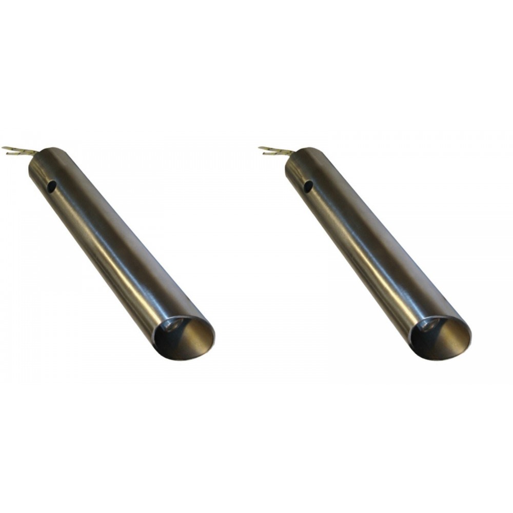 Verwarmingselement met luchtkanaliserende buis voor pelletbrander Ferroli, Anselmo Cola en andere, totale lengte 130mm, 350W - x2