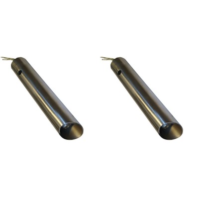 Verwarmingselement met luchtkanaliserende buis voor pelletbrander Ferroli, Anselmo Cola en andere, totale lengte 130mm, 350W - x2 - Pelletbrander Onderdelen