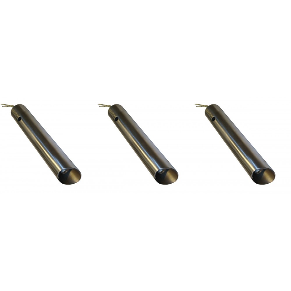 Verwarmingselement met luchtkanaliserende buis voor pelletbrander Ferroli, Anselmo Cola en andere, totale lengte 130mm, 350W - x3
