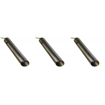 Verwarmingselement met luchtkanaliserende buis voor pelletbrander Ferroli, Anselmo Cola en andere, totale lengte 130mm, 350W - x3 - Pelletbrander Onderdelen