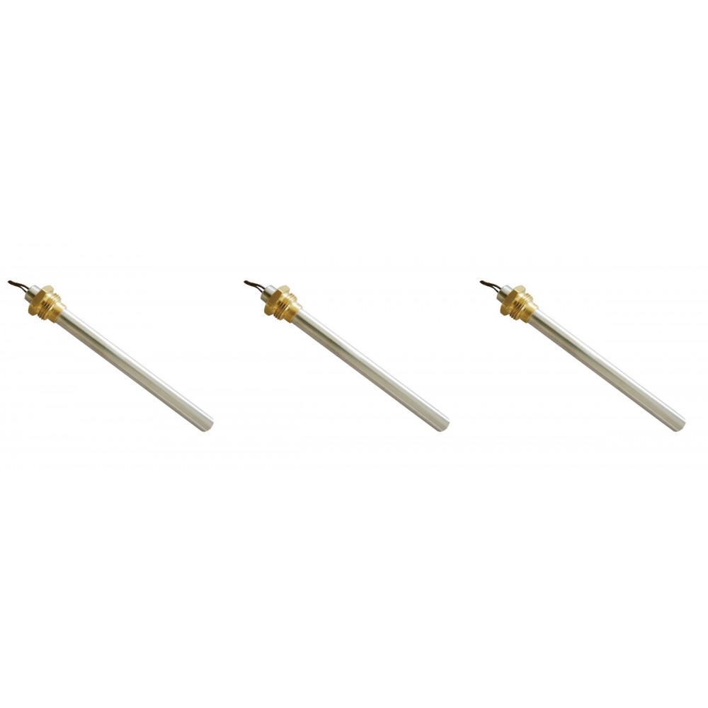 Gloeibougie pelletkachel voor Adler, AMG, BURNiT, Calecosol, Ecoteck, Emaflam, Kalideal, Kalor, Piazzetta, Qlima, Ravelli, Xiang en andere, totale lengte 140 mm, 270W - x3
