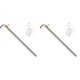 Gloeibougie pelletkachel voor Edilkamin en andere, totale lengte 280mm, 470W - x2 | Gloeibougie voor pelletkachel | Pelletkachel onderdelen |