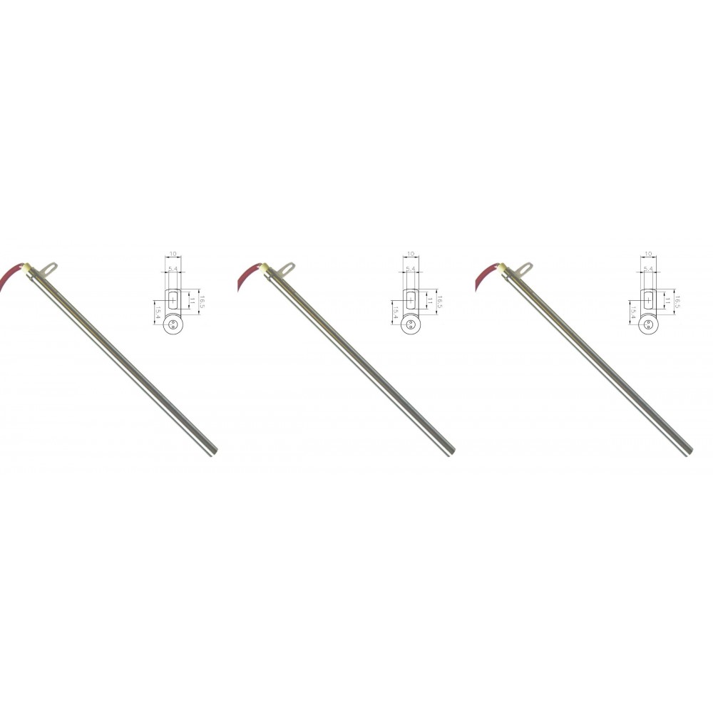 Gloeibougie pelletkachel voor Edilkamin en andere, totale lengte 280mm, 470W - x3