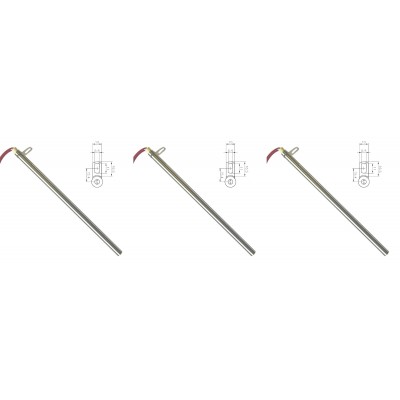 Gloeibougie pelletkachel voor Edilkamin en andere, totale lengte 280mm, 470W - x3 - Gloeibougie voor pelletkachel