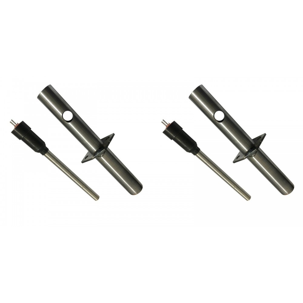 Gloeibougie pelletkachel voor Enviro met luchtkanaliserende buis, totale lengte 153mm, 230W - x2