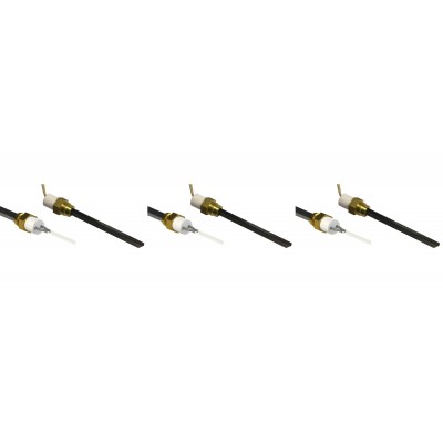 Laagspanning gloeibougie pelletkachel Eco Spar, BURNiT, Adler, AMG, Ecoteck en anderen, totale lengte 126mm, 120W tot 24V - x3 - Gloeibougie voor pelletkachel