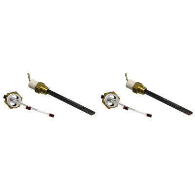 Gloeibougie pelletkachel met zwart kwartskristal voor Eco Spar, BURNiT, Whitfield, Lennox, totale lengte 123mm, 400W - x2 - 