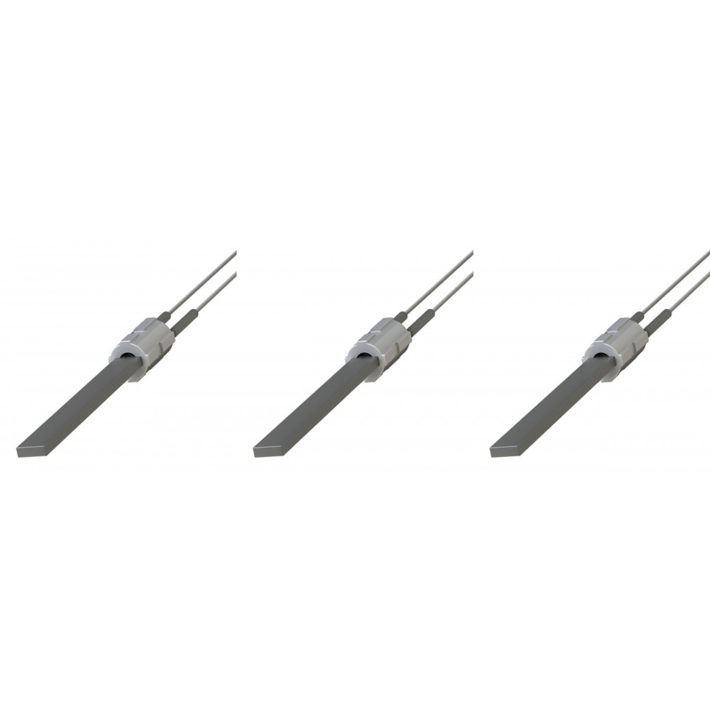 Gloeibougie pelletkachel met zwart kwartskristal voor Eco Spar, BURNiT, Palazzetti, Ravelli, MCZ, totale lengte 122mm, 300W - x3 | Gloeibougie voor pelletkachel | Pelletkachel onderdelen |