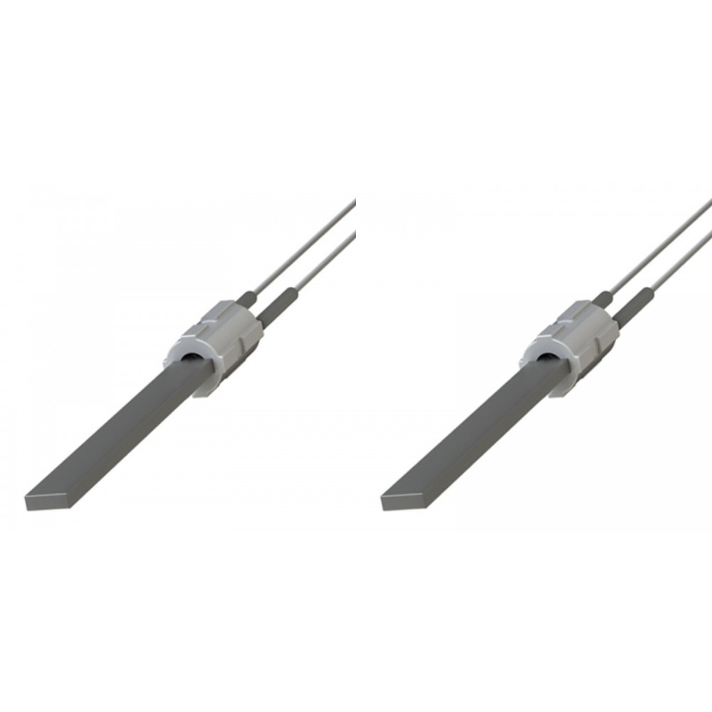 Gloeibougie pelletkachel met zwart kwartskristal voor Eco Spar, BURNiT, Palazzetti, VistaFlame, Whitfield, Lennox en anderen, totale lengte 122mm, 400W - x2 | Gloeibougie voor pelletkachel | Pelletkachel onderdelen |