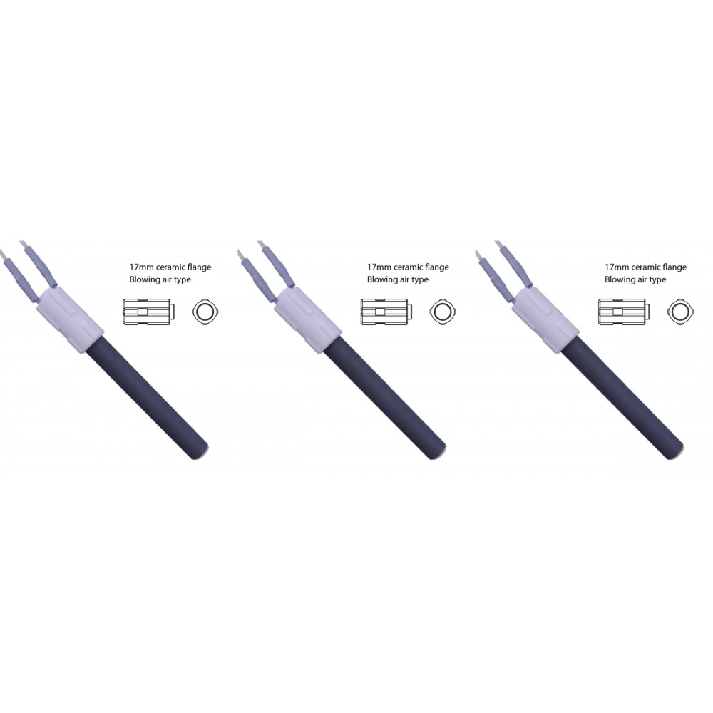 Keramische gloeibougie pelletkachel voor BURNiT, Palazzetti en andere, totale lengte 113mm, 260W - x3 | Gloeibougie voor pelletkachel | Pelletkachel onderdelen |